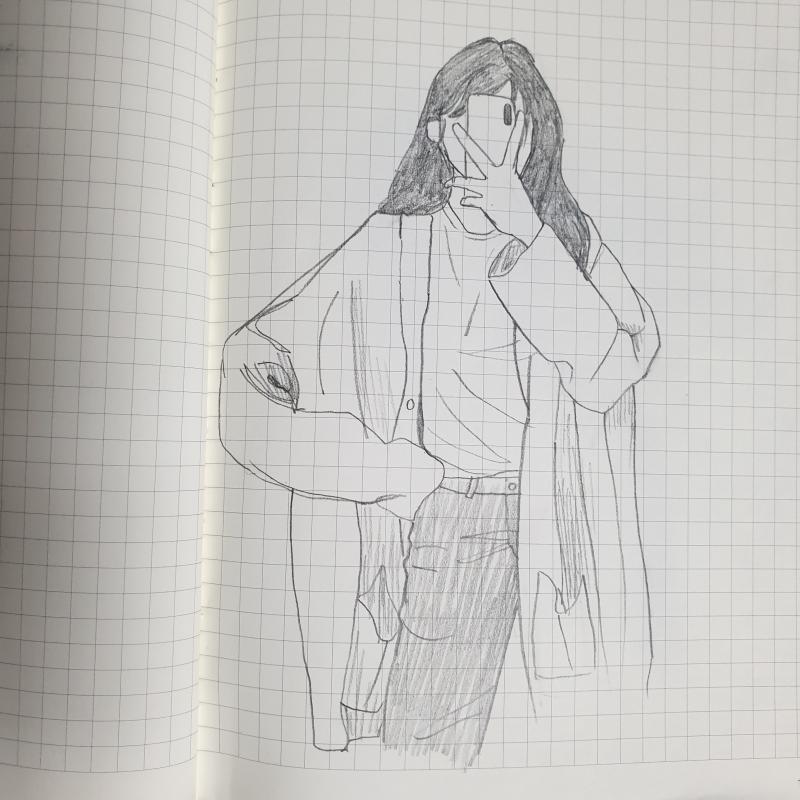 거울 사진 여자 호기심 많은 남녀 사진 참고