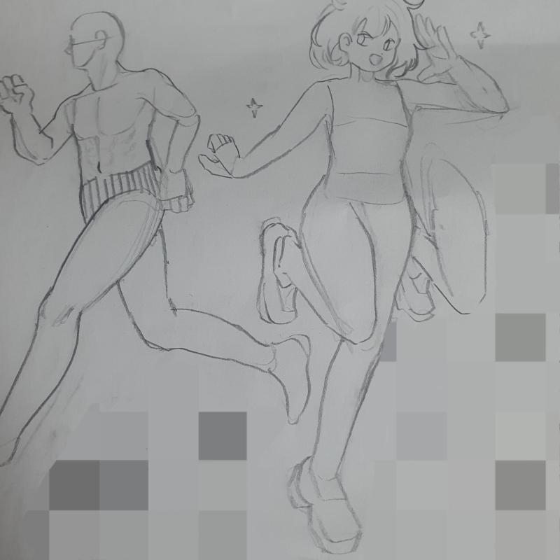 한자쓰기마냥 그림연습하기 같은 포즈를 공장처럼 찍어내고 있다. 이게 더 재미있고 효율적인 느낌이라 마음에 든다