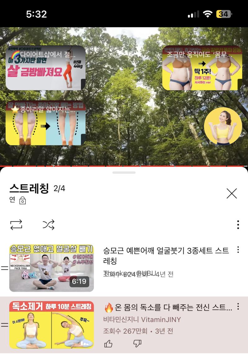 잠 깬김에 스트레칭 해줌!