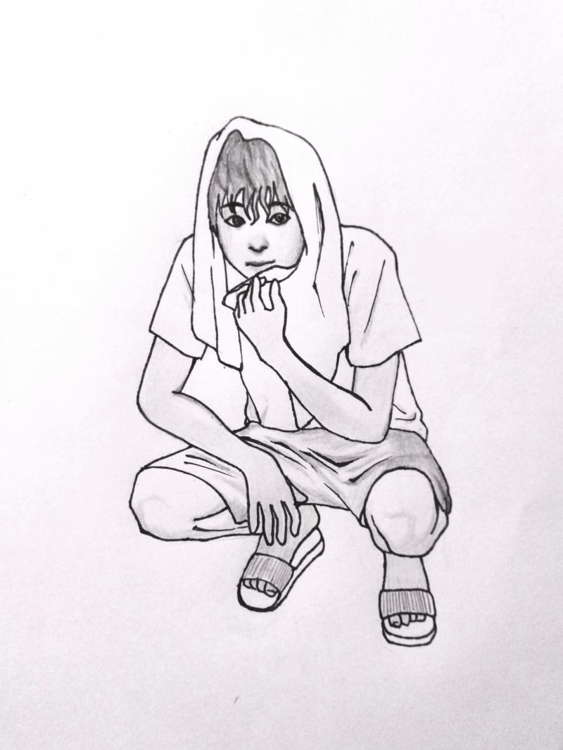 수건남자 그림 핀터레서트 저장만 주구장창하고 안그려서 지금이라도 한개씩 그려보려고 한 첫시도. 아 주제별로 정리도 해야하는데 그냥 저장만 해놨어