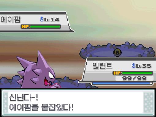 연가람은 하이퍼볼을 사용했다! 신난다! 에어팜을 붙잡았다! 에어팜. 긴꼬리포켓몬 높은 나무 위에 살고 있다. 나뭇가지에서 가지로 뛰어 건널 꼬리