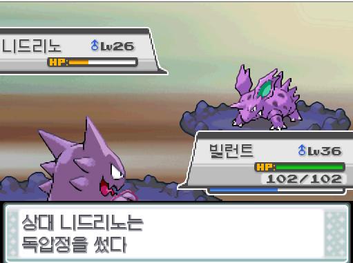 빌런트의 냉동펀치! 상대 니드리노는 독압정을 썼다! 우리 편의 발밑에 독압정이 뿌려졌다! 빌런트는 무엇을 할까? >>350 싸운다: 냉동펀치14