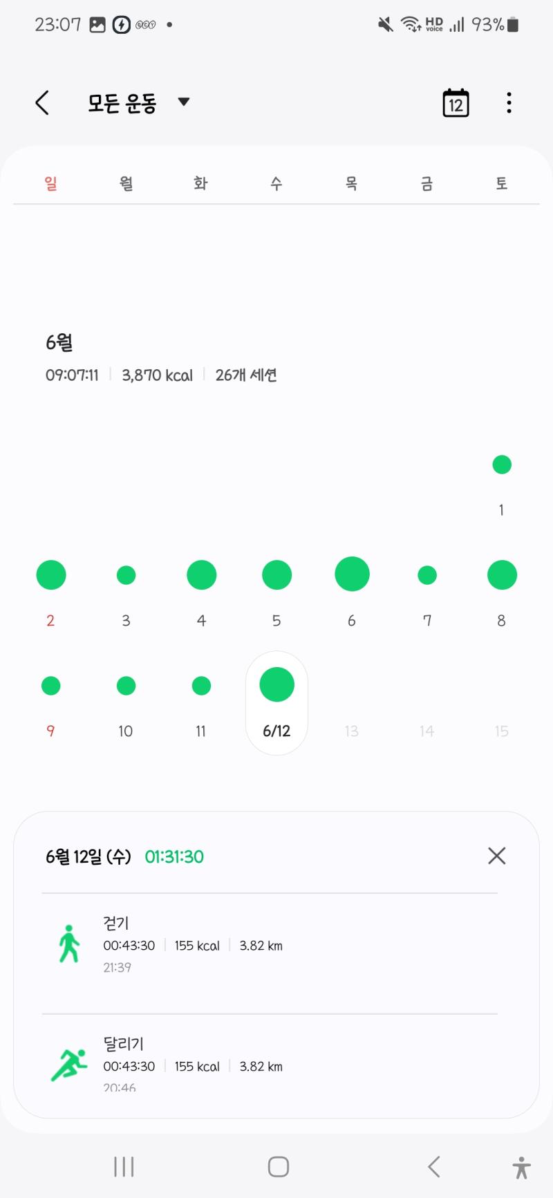 워치 첫 개시 후기: 워치 잘못 눌러서 작동 중지한 채로 러닝함ㅋ 결국 거리 계산 네이버 지도로 직접 했음 서울사는데 달리다보니 과천까지 찍은게