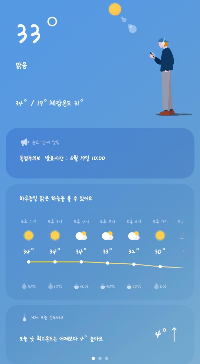 그리고 날씨 개도랐듬