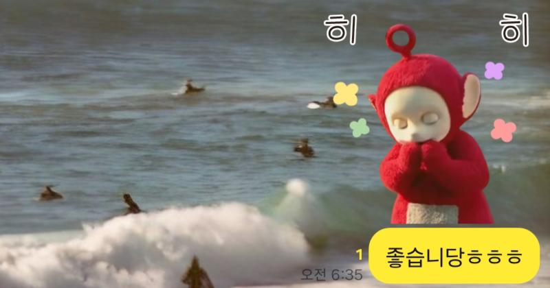 갑자기 텔레토비 이모티콘에 빠졌어 너무 귀엽지 않니.. 텔레토비 키링 사고 싶다!! 지금 가방에 곰돌이랑 고래 키링 달려있는데 텔레토비도 끼우고
