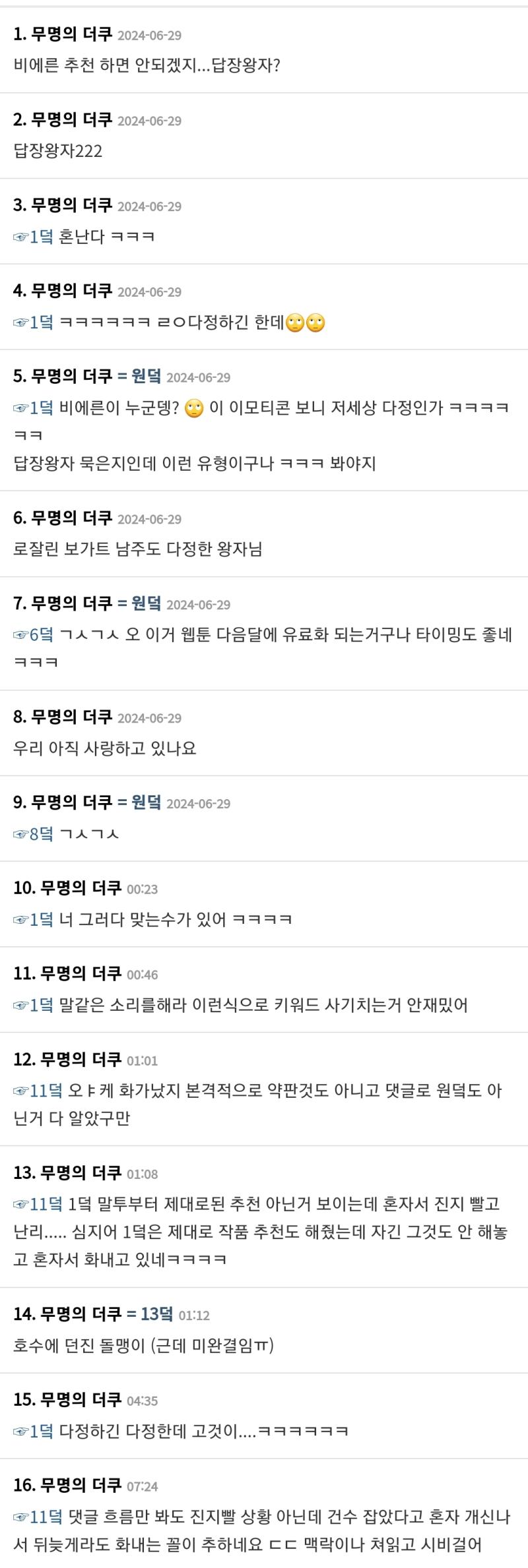 ㅅㅊ작가팬들은 로판계 홍위병 원탑인듯 ㅋㅋㅋㅋㅋ 다정남주 추천에 비에른 쓰는건 장난인거고, 그걸로 뭐라하는건 건수잡아서 시비 트는게 되는거임?