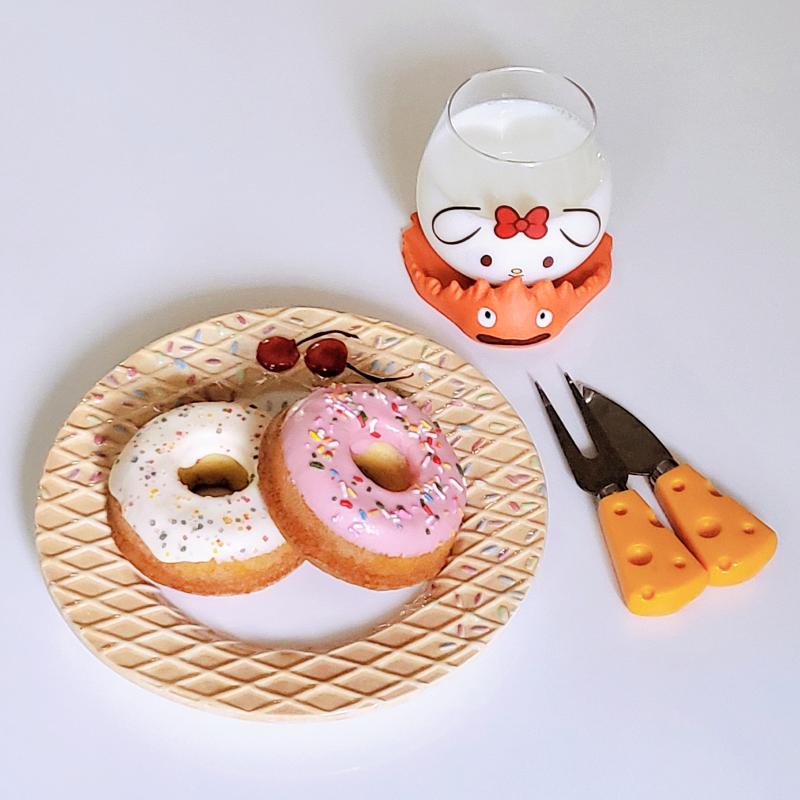 쥬얼리도넛🍩 심슨도넛🍩 우유🥛 💬 칭긔가 퇴근길에 가져다준 도넛🍩🩷
