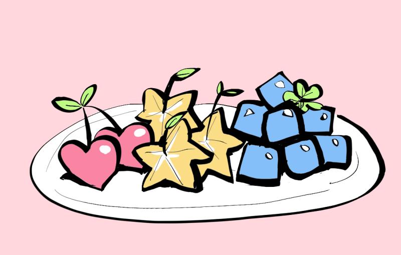 (와웅!!1 아주 성공적인 탐색!!) 나는 과일바구니를 살펴보았다! 내가 처음 보는 특이한 모양의 과일이었따! 어, 자세히 보니 진짜 과일이 아