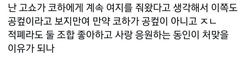 증거 안 남기면 하빠들 또 신란팬이 자기들 음해한다고 다니니 코하도 공컾발언 아카이빙해둠ㅋㅋㅋㅋㅋㅋㅋㅋㅋㅋ 옛날 네이버 카페 시절로 언제까지 팰