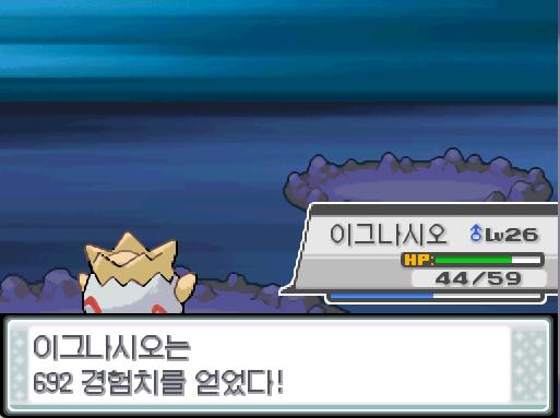 이그나시오의 누르기! 상대 디그다는 쓰러졌다! 이그나시오는 692 경험치를 얻었다.