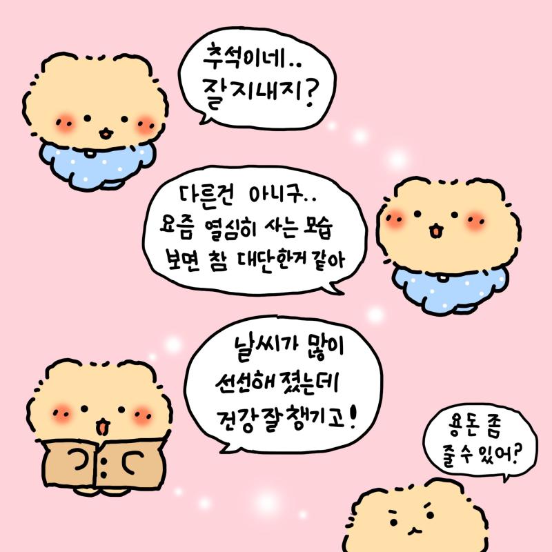 페이지 접으면서 올리고 싶었던 짤. 추석연휴네. 잘 지내고... 10년만 어렸어도 이 짤 엄청 썼을 것 같다.