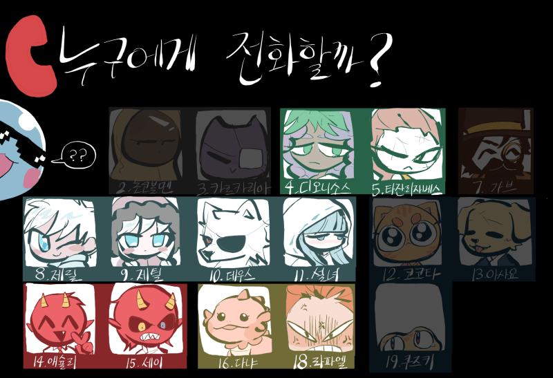 달칵- "안녕하십니까." "안녕 초코볼맨!! 나 파르텔리아나!!" "무슨 일이십니까. 지금 빨리 해야할 것이 있어 용건만 말씀해주셨으면 합니다.