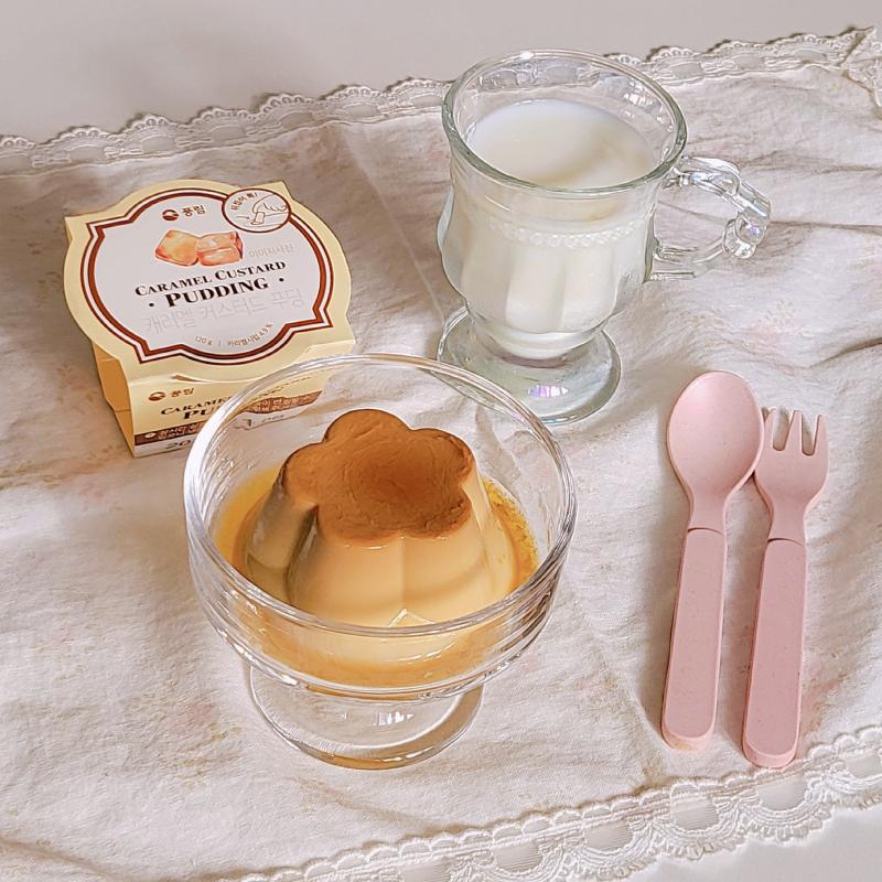 홋카이도 밀크푸딩🍮 풍림 캐러멜 커스터드 푸딩🍮 우유🥛 💬 드디어 머거본 푸딩이들✨️편의점 퀄리티중에는 최고인둡 진짜 푸딩식감🥹🩷맛도 꽤괜이였움