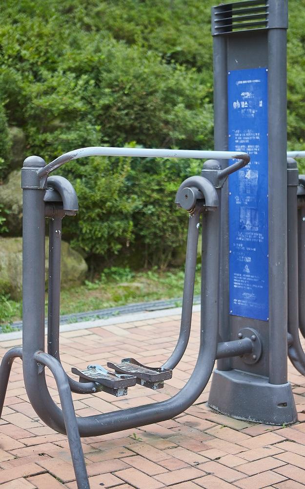 첫번째 집, 시장이랑 가까우니까 시장집이라 할게. 시장집 근처에는 공원이 있었고 나는 이런 운동기구를 많이 탔어. 정석은 두 다리를 걷듯이 교차