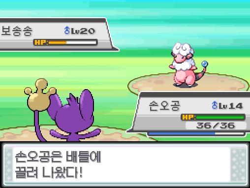 이그나시오의 누르기! 상대 보송송의 울부짖기 공격! 손오공이 배틀에 끌려나왔다! 손오공은 무엇을 할까? >>500 싸운다: 속이다10/풀베기30
