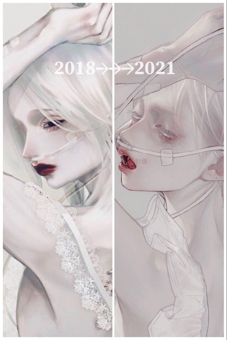 화이트의 외모는 적안 + 알비노이기에 백발인데, 속눈썹도 하얗고 암튼 모든 털이 하얗다고 생각. 근데 실사중에 핀터레스트에는 화이트와 비슷하게