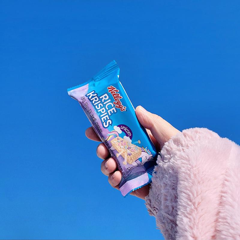 켈로그 라이스 크리스피 유니콘 에너지바🦄 우유🥛 💬 예전에 뻐꾸기가 추천해 준 걸로 기억하는데 주변에 없어서 못 먹어보다 집 근처 편의점에서 팔
