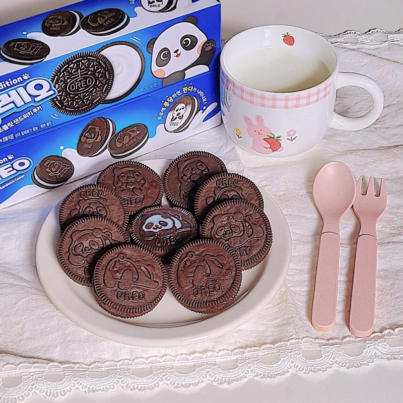 오레오 판다 에디션🍪 우유🥛 💬 아껴둔 판쨩 오레오🐼