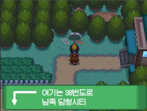 연가람은 38번 도로로 향했다. 38번도로를 걷다가 한 포켓몬 트레이너와 눈이 마주쳤다. "크게 날갯짓해라! 나의 새포켓몬!"
