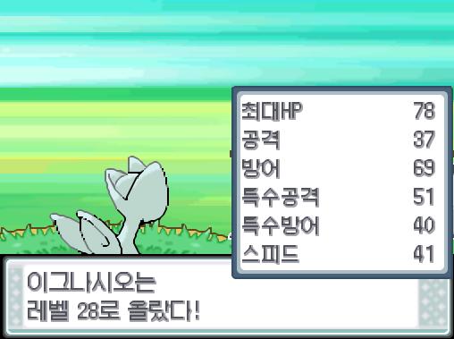 이그나시오의 신통력! 효과가 굉장했다! 야생 니드리나는 쓰러졌다! 이그나시오는 1068 경험치를 얻었다! 이그나시오는 레벨 28로 올랐다! 이그