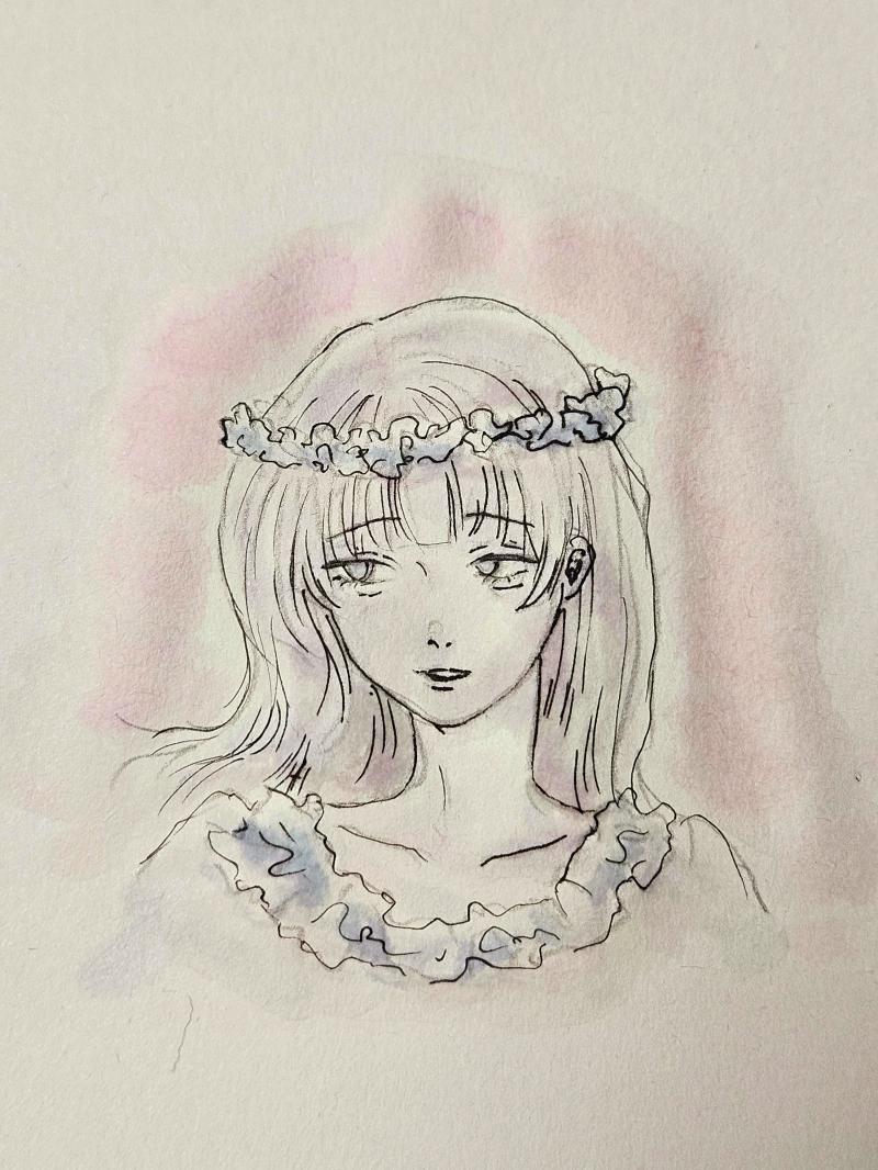 수채화 그림 공부 시작했다. 세 번 망치고 다시 그린 그림. 수채화 너무 어려움..... 오랜만에 술 마셨다. 3도밖에 안 됐는데 얼굴이 빨게지