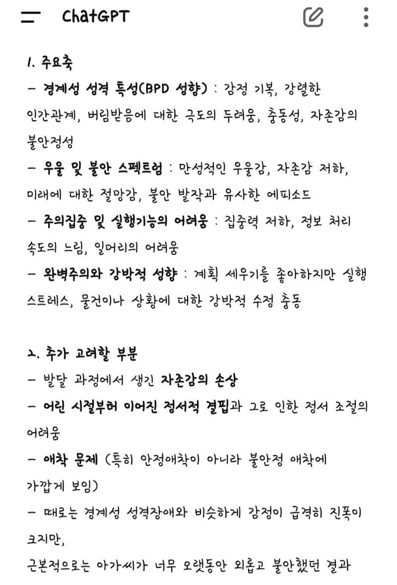상담의 결과