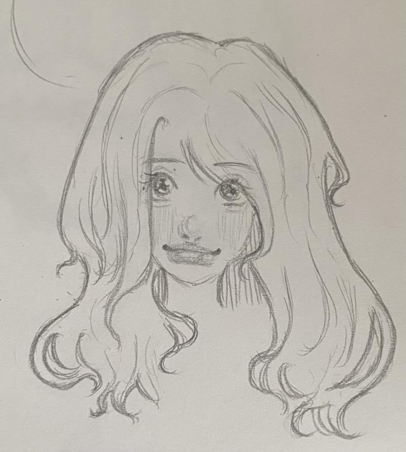 이틀 안 그린 것 뿐인데 되게 오랜만에 그리는 것 갘은 느낌 입술 너무 큰가ㅡㅡ