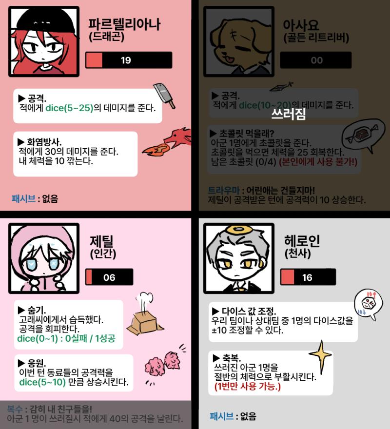 ...... 파란은 파르텔리아나, 헤로인을 공격한다. dice(25,35) value : 35 파르텔리아나, 제틸의 행동 >>311 헤로인의 행