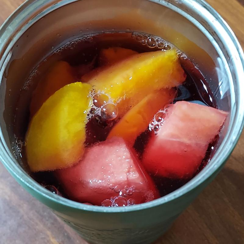 오늘 마신 음료들 망고수박화채 그리고 망고잼에 탄산수 🤩🤩