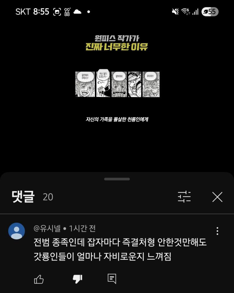 ㅈㄹ났다 ㅈㄹ났어 아주 원피스 알못+연좌제 옹호+천룡인 미화+제노포비아 인증 제대로 하는구나 미친 쓰레기ㅅㄲ가. "쓰레기 종족인데 잡자마자 즉결