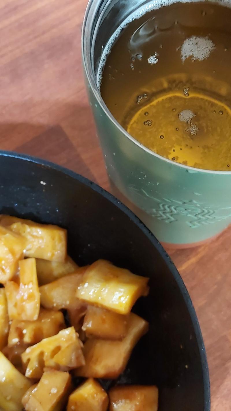 죽순조림과 칭따오레몬논알콜