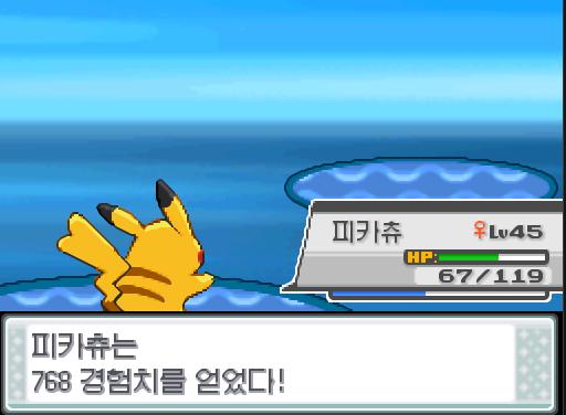 야생 럭시오의 정신차리기! 피카츄의 마비가 풀렸다! 피카츄의 특성 정전기 때문에 야생 럭시오는 마비에 걸렸다! 피카츄의 사이코키네시스! 야생 럭