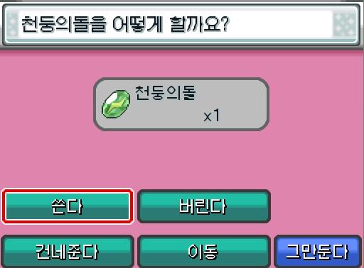 연가람은 이브이, 피카츄, 탕탕이, 빌런트, 솔의눈 그리고 땃쥐공주를 꺼내고 가방정리를 했다. 연가람은 가방 정리를 하던 도중 천둥의 돌을 발견