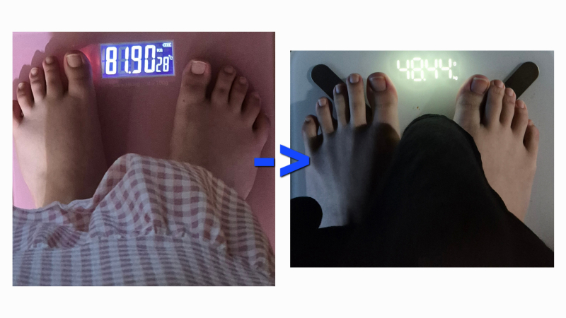 🎊다이어트 결과🎊 키는 150 중후반. 최고몸무게 83kg에서 시작해서 48kg까지 뺐습니다. 총 35kg 감량! 48 찍고 바로 50까지 찐 