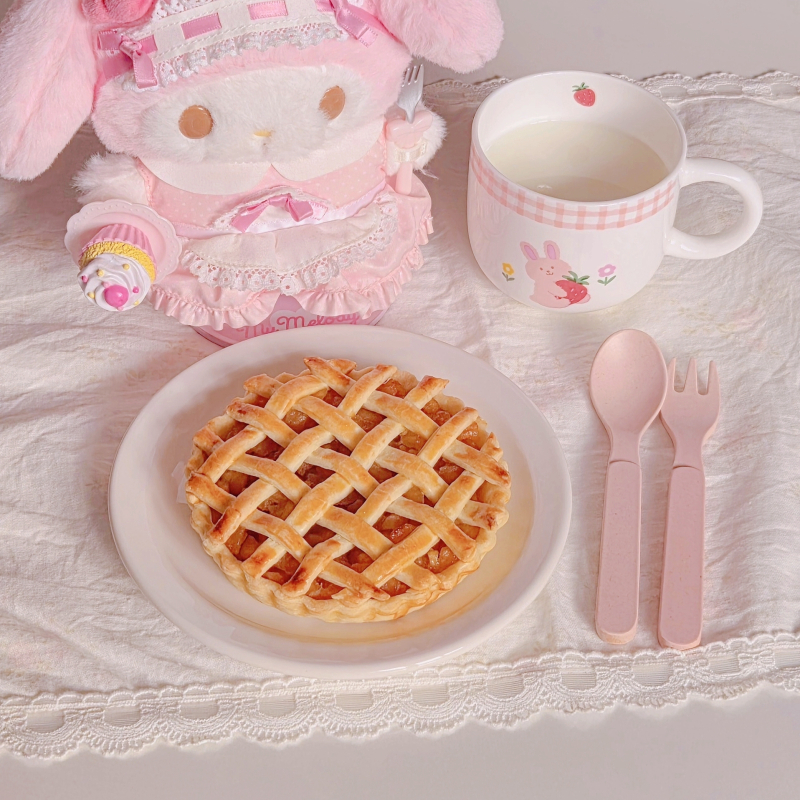애플파이🥧 우유🥛 💬 짱마싯는 애플파이🍎❤️
