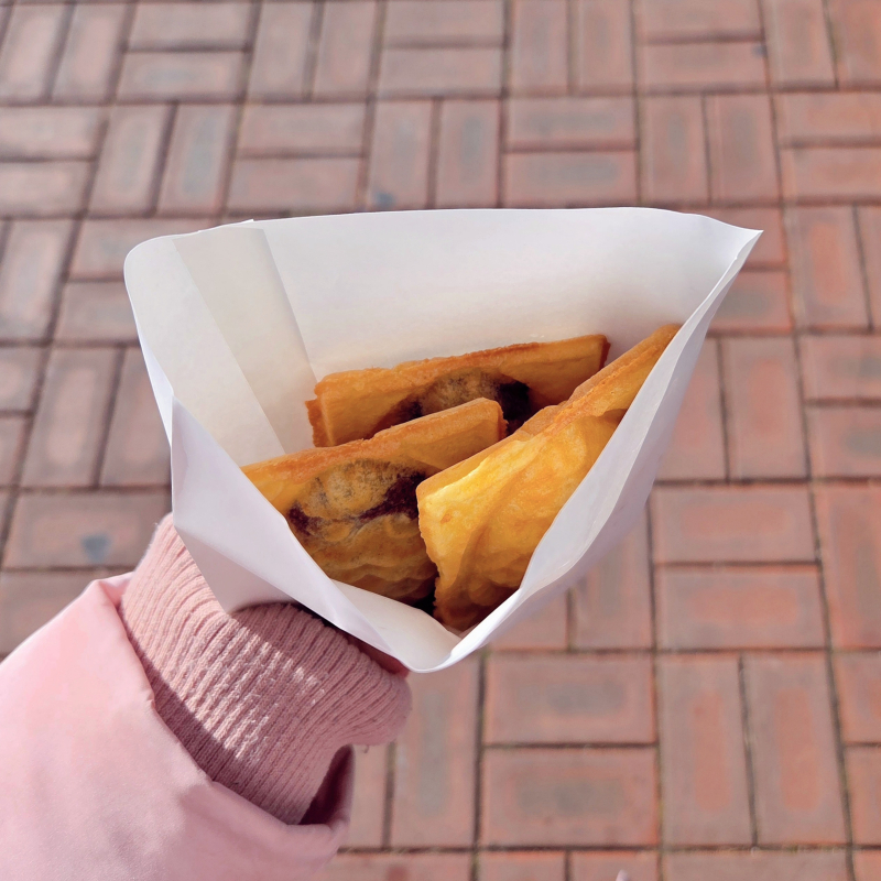 붕어빵🐟 우유🥛 💬 셤 끝나고 붕빵 먹기🩷