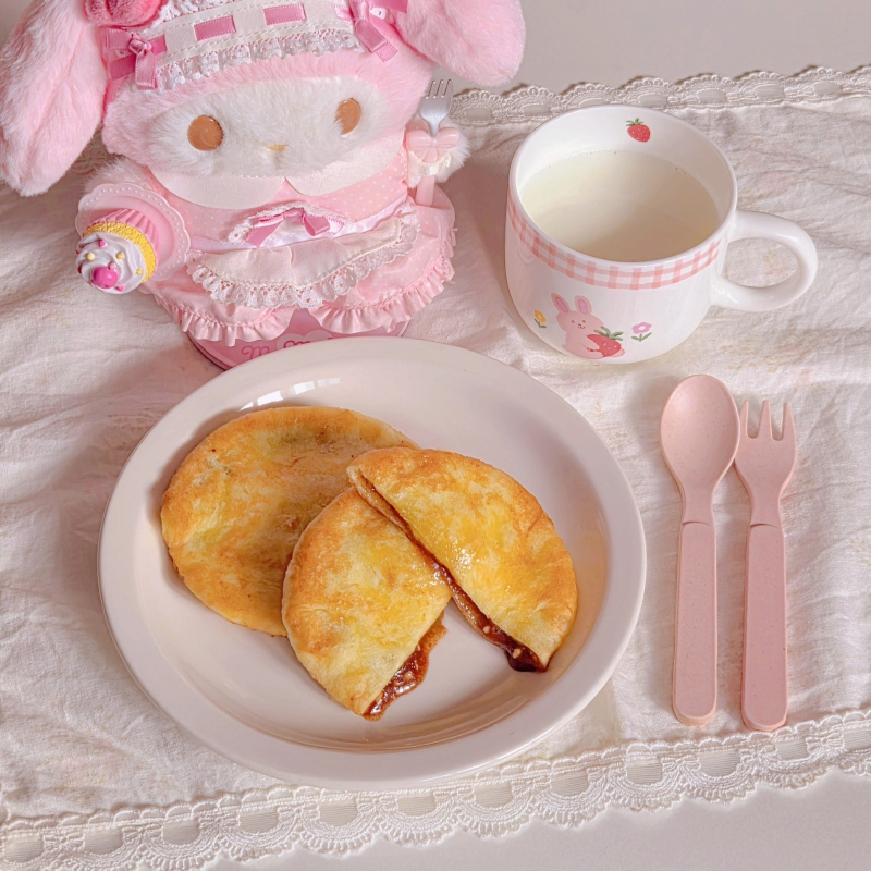 호떡🥞 우유🥛 💬 추운날에는 호떡이징🩷아침부터 열심히 호떡 맹글어따