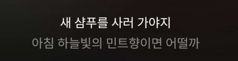 헐 현 제목이랑 1레스 비밀의 화원 가사 인용한 거였는데 그제 하도 급하게 세워서 지금까지 잘못 적어뒀었음..!😱 냅다 새 샴푸를 사야지~ 하고