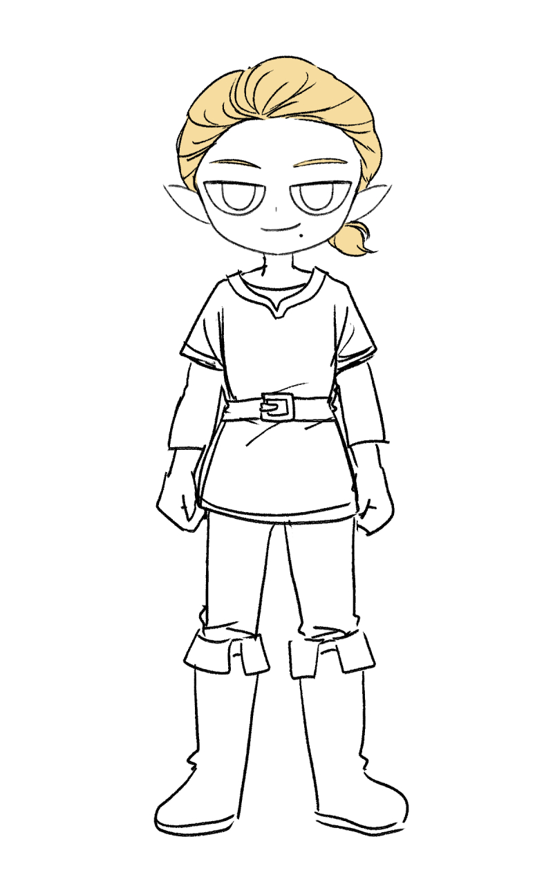 얼굴 특징✅ → 눈과 눈썹✅ → 입✅ → 머리카락✅ → 몸✅ → 옷✅ → 배색💬 → 추가요소 → 이름 검색해보니까 생각보다 옷이 다양하길래 적당
