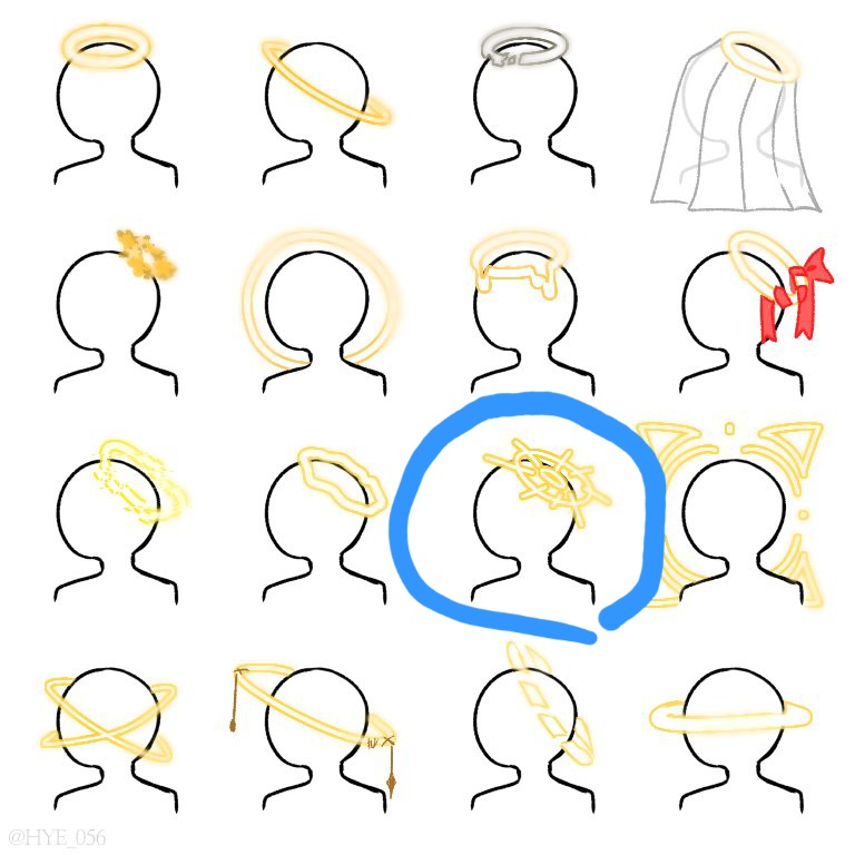 링이랑 (약간 올라가는 듯한)날개! (색깔은 자유~)