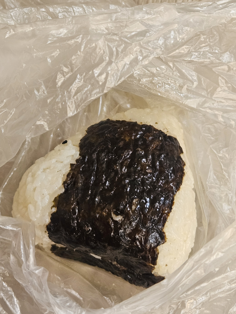ㄹㅈㄷ 일정땜에 과제하면서 먹으려고 주먹밥 쌌는네 어쩌다보니 자취방 들릴 일 생겨서 괜히 주먹밥 만든 사람됨..🫤 그치만 맛있으니 그만이쥬?