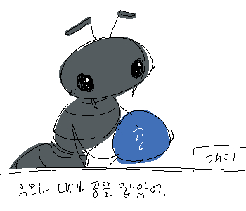 [개미] 『이 정도면 팀에 민폐는 안 끼쳤지?』 ⚊ 개미는 자신이 도움이 되었다는 사실에 기뻐 보인다. ▼ ◈ 현재 호감도【 ❤︎🐞 13 ▕▏❤