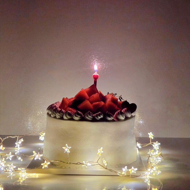 아빠 생일 케이크는 복슝이 케이크🍑🎂