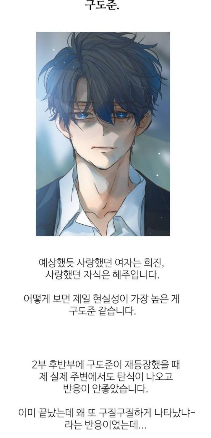 후기 보면서 얼척없었던 부분이 바로 구도준 놈을 현실적이라고 바람피워서 은조네 쑥대밭 만들어놓고 불륜녀 가정에서 살다가 은조네에서 진상부렸고 이제와서 은조엄마한테 집착 인성도