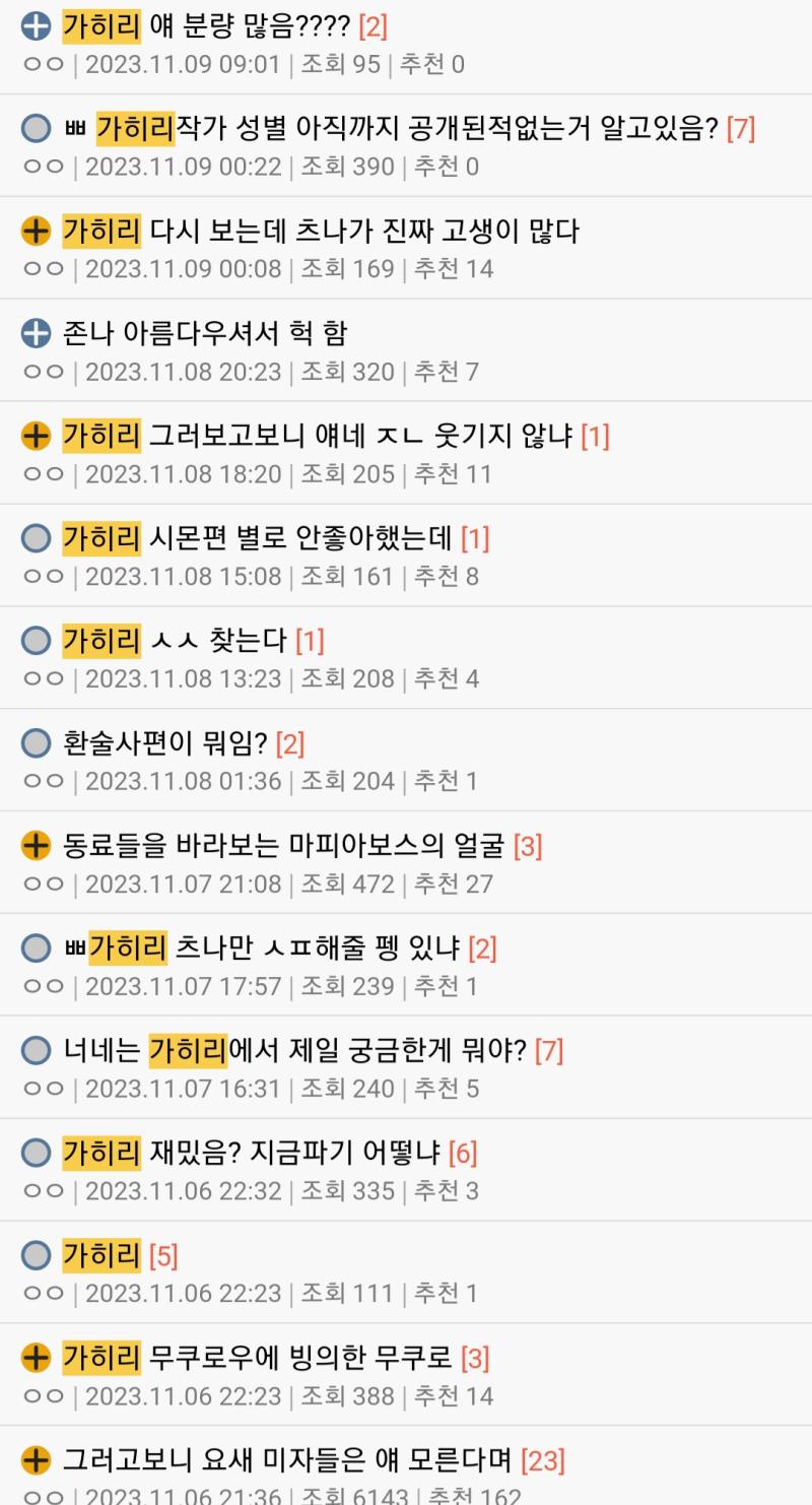 가히리가 사람이 빠지긴 개뿔이 그냥 걔네들은 남캐 여캐 따질 없이 빠들 자체가 극성이었다니까 리빠 까는 카페도 있을 정도였는데
