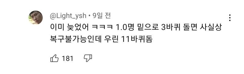 이런 댓글 말하는거임