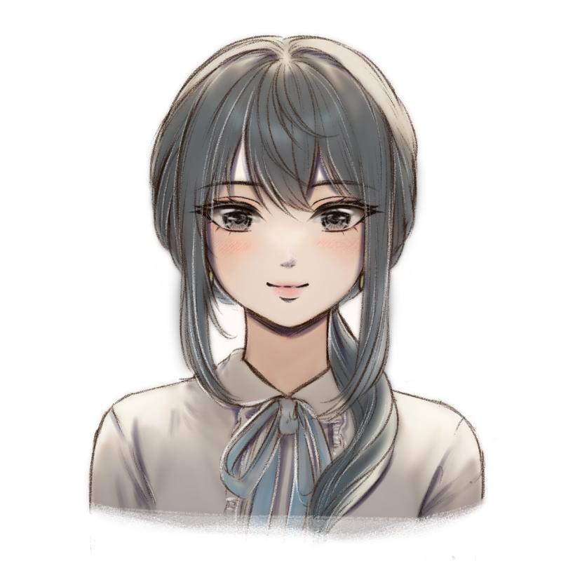지은씨 그린 김에 업로드 화장이 생각보다 옅어졌는데 앵커는 반영했어요 그리고 생각해보니까 포니테일이 아닌 같은데 뭔가 전기톱 만화 등장인물 닮은 같기도