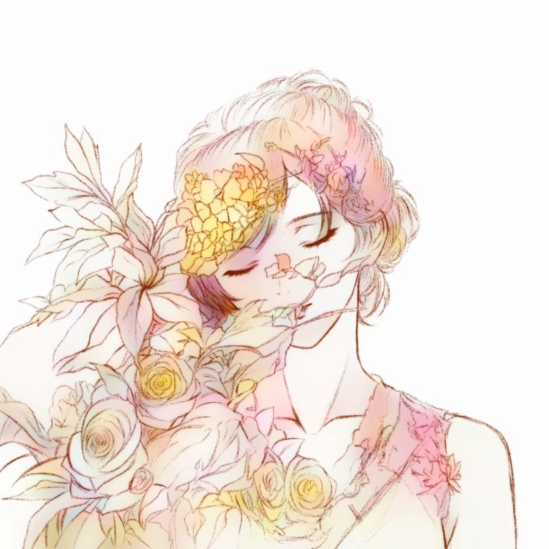 종이에는 꽃과 여자가 뒤섞인 그림 장이 그려져 있었습니다 손톱도 모래도 자갈도 섞지 않은 오직 물과 물감만으로 만들어진 수채화 그게 뭐에요 소영이의 목소리가 문득 생각을