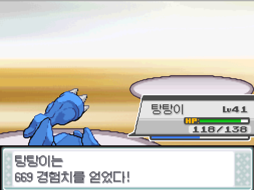 탕탕이의 사이코커터 상대 탕구리는 쓰러졌다 이브이브이와 탕탕이는 경험치를 얻었다 이브이브이는 레벨 올랐다 포켓몬 트레이너 연가람의 포켓몬 VS 체육관 관장 규리의 포켓몬 체육관