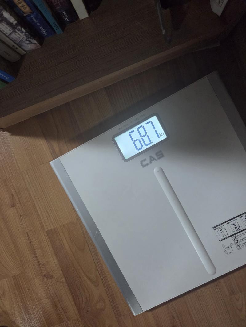 저녁먹고 이정도면 빠졌음 이따 부추전 개정도 먹을듯함 낼부터 공복유산소함